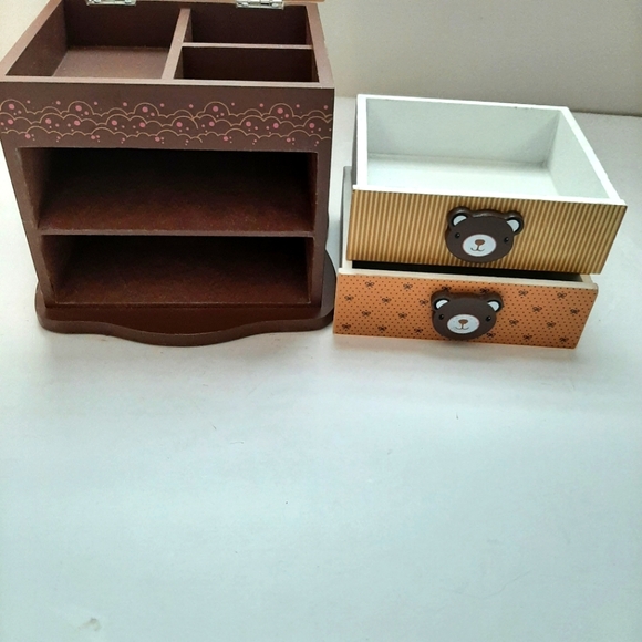 Girl's Bear Wooden Jewelry Box - Picture 8 of 10